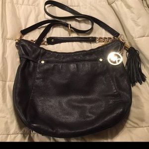 MK Michael Kors black leather bag tons of style